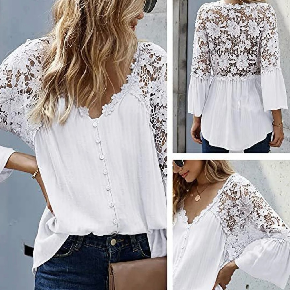 Beautiful cream crochet top size 1x/2x